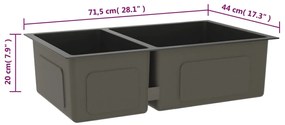Lava-louça de cozinha aço inoxidável preto