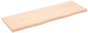 Prateleira de parede 180x60x(2-6)cm carvalho maciço não tratado