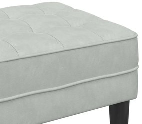 Banco vidaXL Cinza Claro 113 cm Veludo