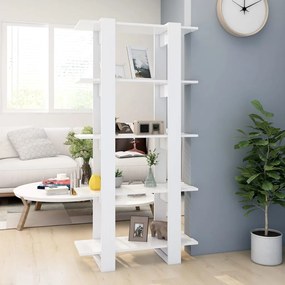 vidaXL Estante/divisória derivados de madeira branco