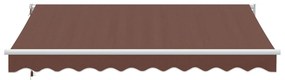 Toldo retrátil automático 300x250 cm castanho