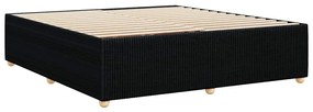 Estrutura de cama sem colchão 180x200 cm tecido preto