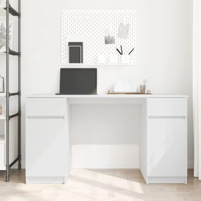 Mesa vidaXL Branca 140x49x76 cm Madeira engenheirada