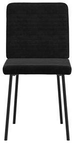 Cadeiras de jantar 2 pcs veludo preto
