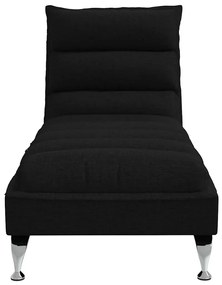 Chaise lounge de massagem com almofadões tecido preto