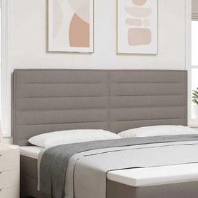 vidaXL Cabeceira Design Linhas Taupe 200 cm Tecido