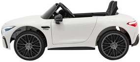 Carro elétrico para Crianças 12V 4x4 Mercedes Benz AMG SL63, Rodas Espuma EVA, Assento couro ecológico Branco