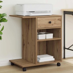 vidaXL Suporte para Impressora Carvalho Artesanal 60 x 40 x 68.5 cm