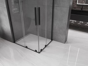 Mexen Velar L Duo cabine de duche deslizante 100 x 90 cm, transparente, preta - 871-100-090-02-03-70