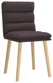 Cadeiras de jantar 2 pcs tecido castanho-escuro