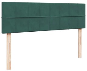 Estrutura de cama otomana com colchão 140x200 cm verde escuro