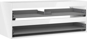 Mexen Box-A corpo do armário para lavatório 120 cm, 2 gavetas, branco brilho - 91AX0-1200-470-2-00
