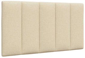 vidaXL Almofadão de cabeceira 80 cm tecido creme