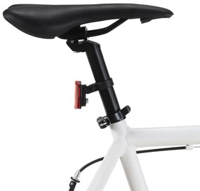 Bicicleta de mudanças fixas 700c 59 cm branco e azul