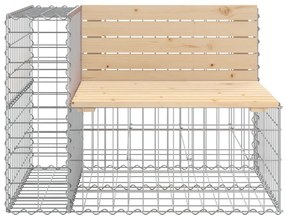 Banco de jardim c/ design gabião 287x71x65,5 cm pinho maciço