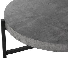 Mesa de centro efeito betão ⌀ 70 cm BONITA Beliani