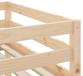 Cama alta para criança com túnel 80x200 cm pinho maciço rosa