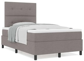 Cama Box Spring com Colchão Taupe Casal Pequena Tecido