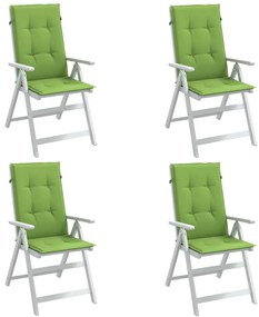 Almofadões cadeiras altas 4pcs mesclado tecido verde