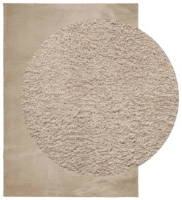 Tapete pelo curto macio e lavável HUARTE 140x200 cm cor areia