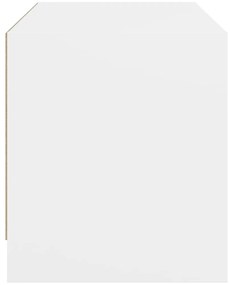 Móvel de TV c/ portas de vidro 68x37x42 cm branco
