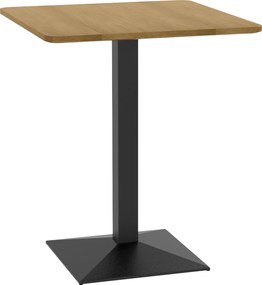 HOMCOM Mesa de jantar quadrada para 2 pessoas, mesa de cozinha com aparência de madeira, base em aço, 70 x 70 x 75 cm, Castanho Escuro | Aosom Portugal
