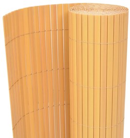 Cerca de jardim dupla face PVC 90x300 cm amarelo