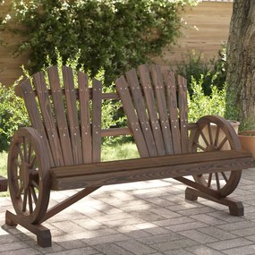 vidaXL Cadeira de jardim Adirondack 2 lugares madeira de abeto maciça