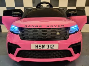 Carro Infantil Mercedes Range Rover Velar 12V, Pneus	Borracha, Assento de couro Rosa