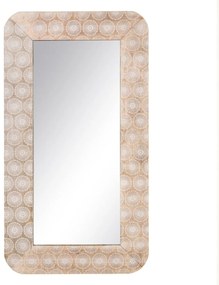 Espelho de Parede 91 X 2 X 50,5 cm Branco Madeira de Mangueira