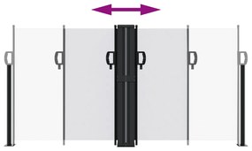 Toldo lateral retrátil 120x600 cm branco