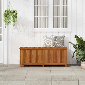 Caixa arrumação para jardim 150x50x58 cm madeira acácia maciça