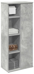 vidaXL Móvel p/ casa banho c/ suporte rolos 39x22x90 cm cinza cimento