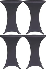 vidaXL Capa extensível para mesa 4 pcs 70 cm antracite