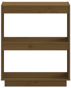 Estante para livros 60x35x71 cm pinho maciço castanho-mel