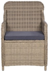 5 pcs conjunto de jantar para jardim castanho