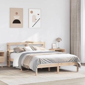 vidaXL Cama sem colchão 120x190 cm madeira de pinho maciça