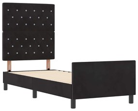 Cama vidaXL Preta 80x200 cm Veludo