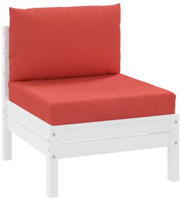 Almofadões p/ móveis de paletes 2 pcs tecido oxford vermelho