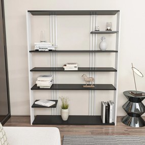Estante Jenny – Antracite e Branco – 120x160x29,6 cm