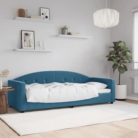 Sofá-cama 80x200 cm veludo azul