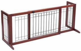 Barreira de Segurança Extensível de Madeira para Escada de Escada Protecção para Cães Bebés Animais de Estimação