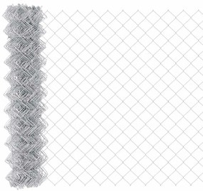 Cerca de Chain Link com 20 U Posts Prateado 1.4x10 m Aço