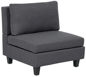 Módulo de cadeira de 1 lugar em tecido cinzento escuro UNSTAD Beliani