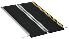 Rampa Dobrável Portátil em Alumínio "MobilityPro" – 122 cm – Preto