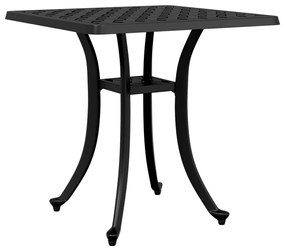 Mesa de jardim 53x53x53 cm alumínio fundido preto