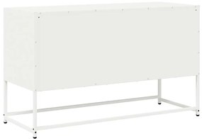 Móvel de TV 100,5x39x60,5 cm aço laminado a frio branco