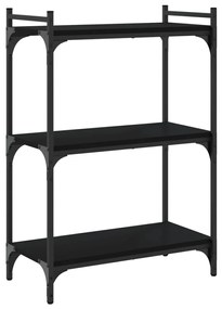 Estante c/ 3 prateleiras 60x30x86 cm derivados de madeira preto