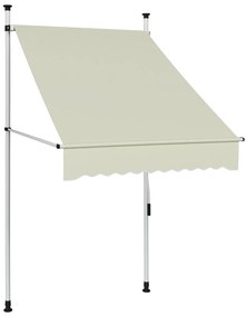 Toldo retrátil manual 100 cm creme