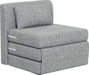 Sofá chão dobrável 3 em 1 com almofada 80L x 75P x 74A cm, convertível, colchão dobrável para hóspedes, sala de estar, escritório, cinzento
